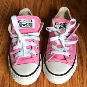 VERY GENTLY WORN Pink girls Converse size US 13